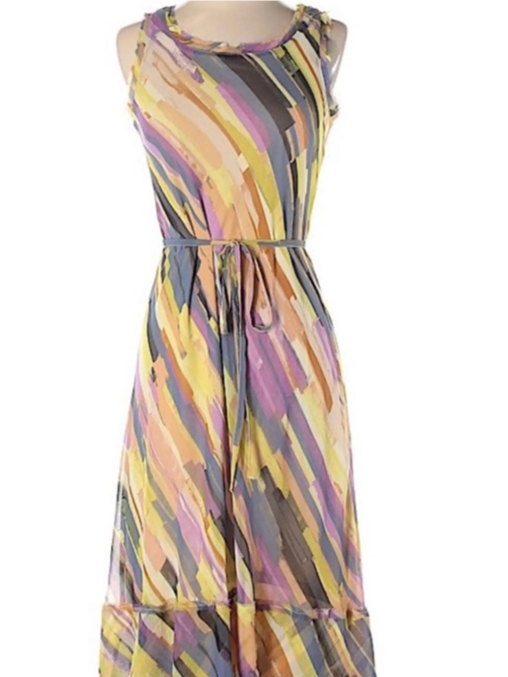 Vera wang rare beautiful multi color dress medium